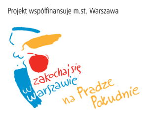 Logo Projekt współfinansuje m.st. Warszawa Syrenka warszawska zakochaj się w Warszawie