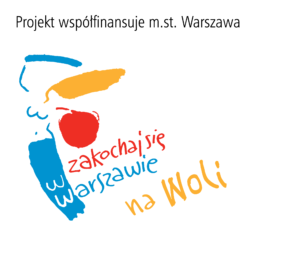 Piktogram Projekt współfinansuje m.st. Warszawa. Zakochaj się w Warszawie na Wolki