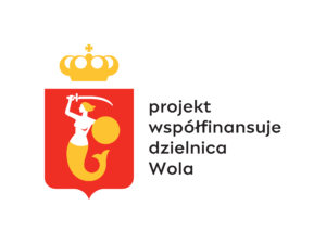 Logo Warszawy projekt współfinansuje dzielnica Wola