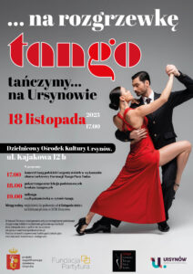Plakat wydarzenia Na rozgrzewkę tango - tańczymy na Ursynowie