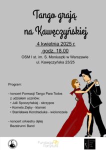 Plakat koncertu Tango grają na Kawęczyńskiej