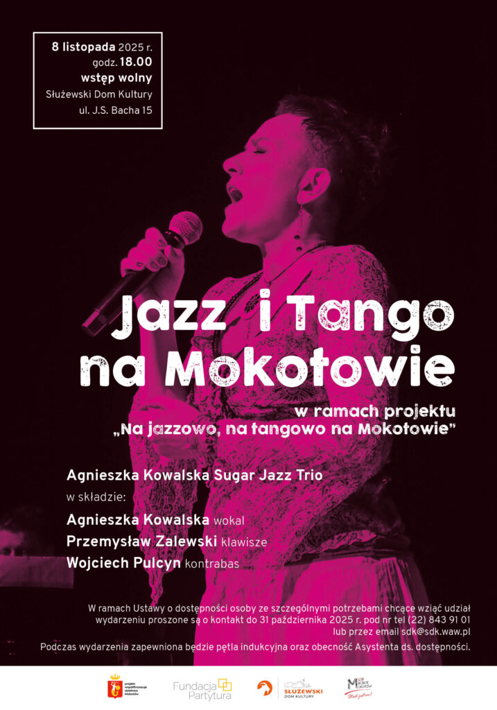 Plakat "Jazz i tango na Mokotowie"